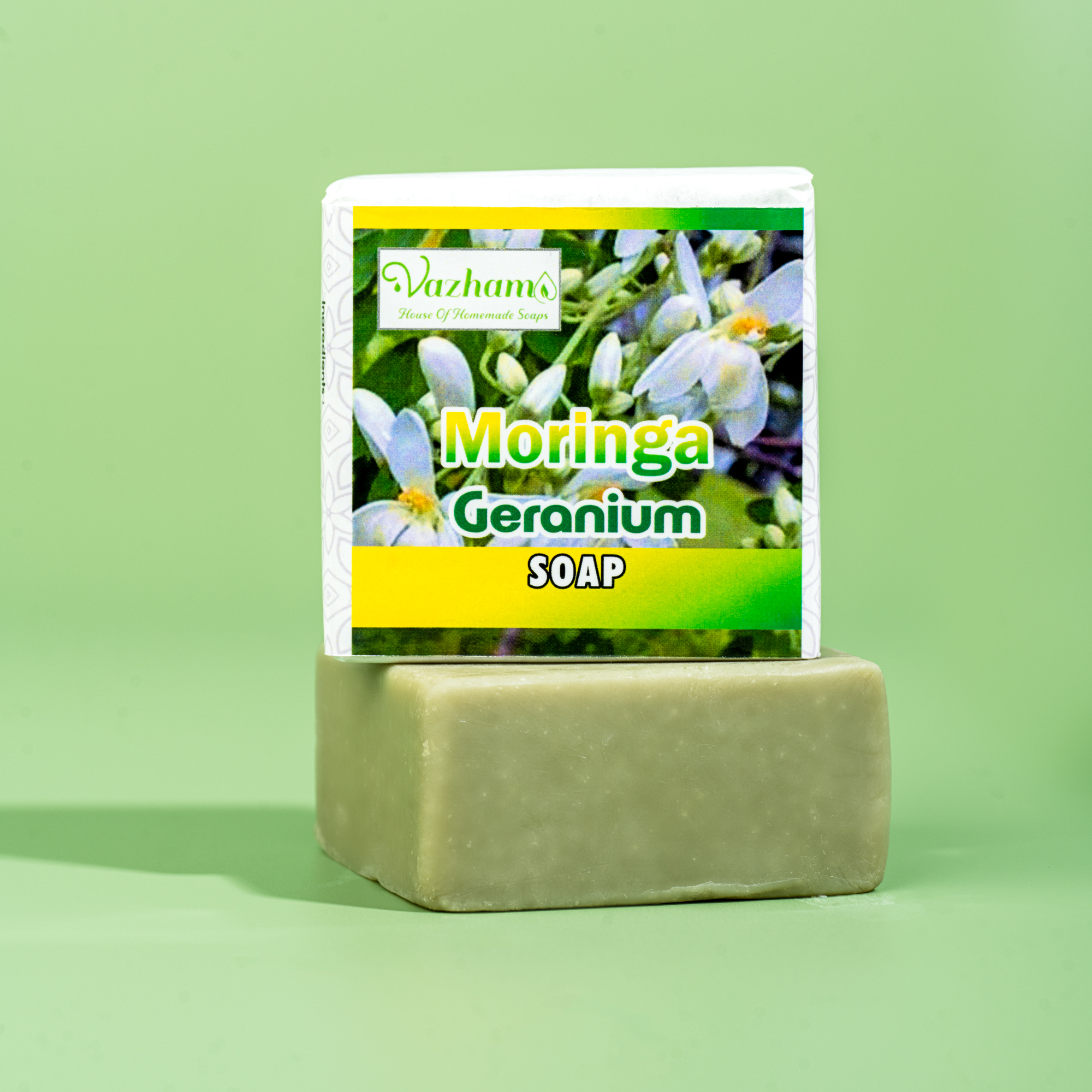 ⁠Moringa geranium soap